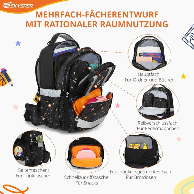 Thumbnail 2 de SKYSPER Schulranzen-Set 5-teilig 16L