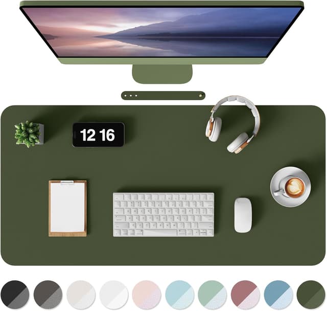 Detalle de MOLMO Non-Slip Desk Mat (Dark Green), Waterproof Desk Pad 90 x 43 cm