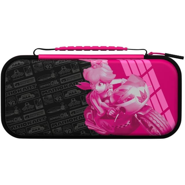 Detalle de PDP Glow Grand Prix Peach Funda de viaje para Nintendo Switch
