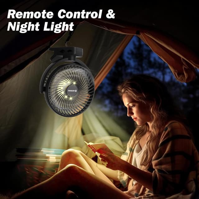 Detalle 1 de Ateroll clip on fan 10000mAh remote