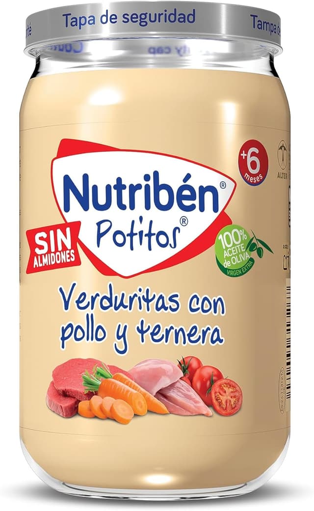 Thumbnail 1 de Nutribén Potitos 🥕 Verduras con Pollo y Ternera - Pack 12