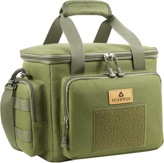 Detalle de HSHRISH 12L Tactical Lunch Bag for Men (Army green) – insulated, waterproof cooler bag