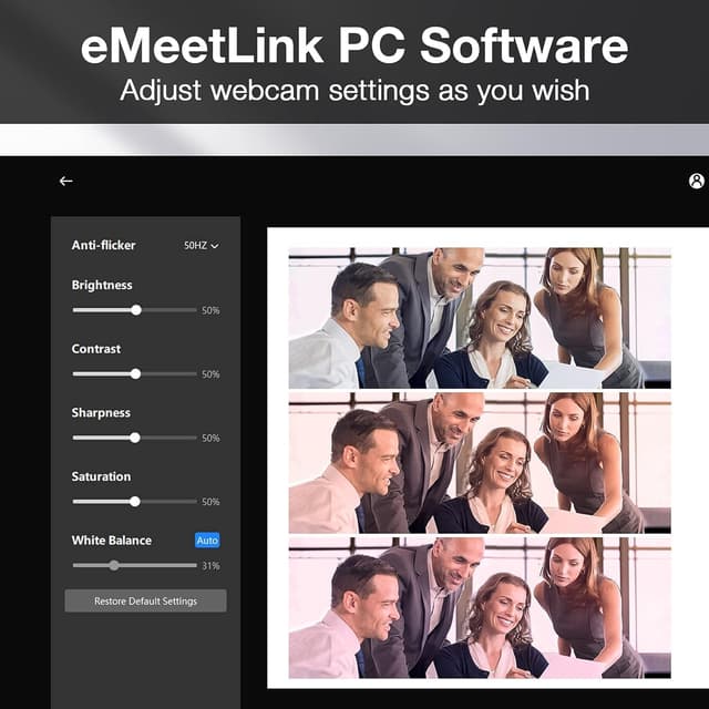 Detalle 2 de EMEET C980 Pro 3-in-1 1080P Webcam (Wide Angle) with Microphone and Speaker
