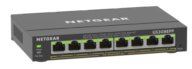 Detalle de Netgear GS308EPP 8-Port Gigabit-Switch mit 7x Power over Ethernet (PoE)