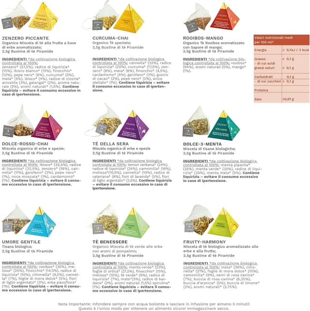 Thumbnail 2 de Creano Set Regalo Tisane Biologiche 12 piramidi 30g