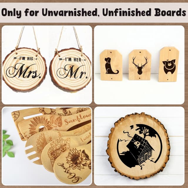 Detalle de EIGTWEN Wooden Burning Kit con gel e penna bruciante per legno: set per marcature e incisioni a fuoco