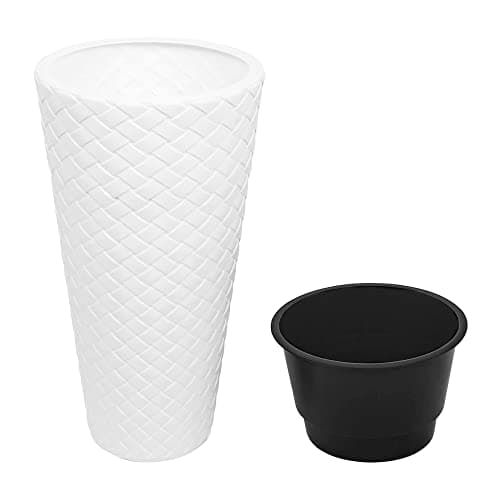 Thumbnail 1 de Maceta Altura Ratan Sintético 23L Blanca