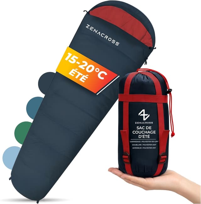 Detalle de Zenacross Sac de couchage adulte d’été 1 personne compact ultra léger (900 g)
