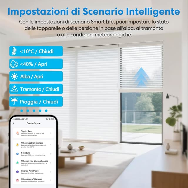Detalle 2 de LoraTap Interruttore Tapparelle WiFi: modulo comando per tapparelle elettriche con Smart Life e Alexa, fino a 300W