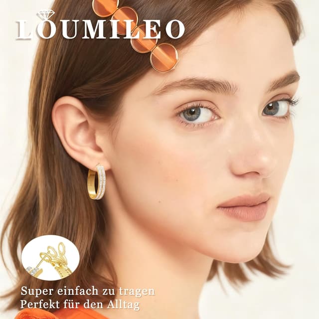 Detalle 2 de LOUMILEO 5MM Creolen Silber 925