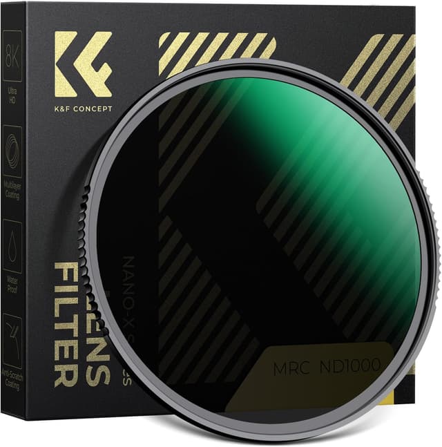 Detalle de K&F CONCEPT 58mm ND1000 Fixed ND Filter (Nano-X Series) – Multi-coated neutral grey 10-stop reduction