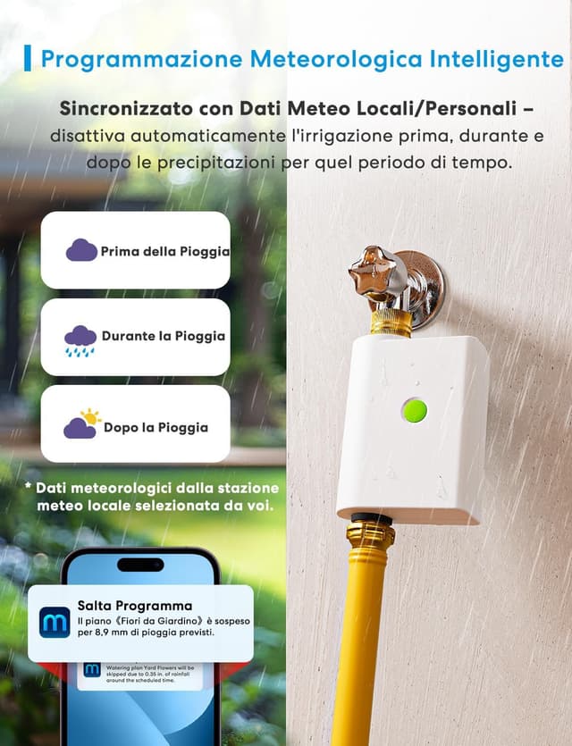 Detalle 2 de Meross MST100 centralina irrigazione WiFi