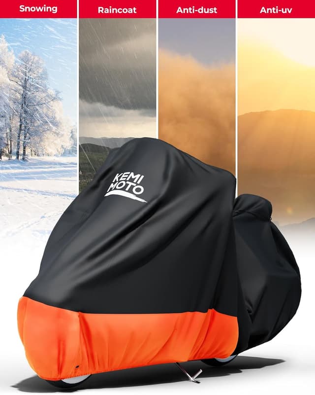 Detalle de KEMIMOTO 420D motorcycle cover 2000 mmH2O