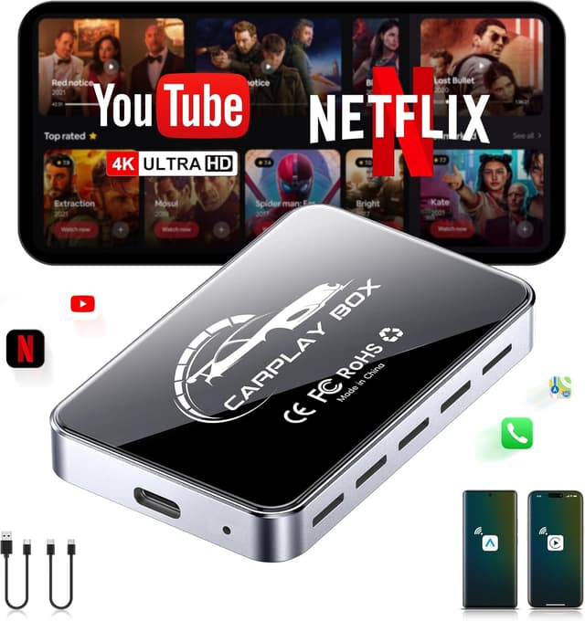 Detalle de FAIMEE AI Box Wireless CarPlay Adapter 4GB