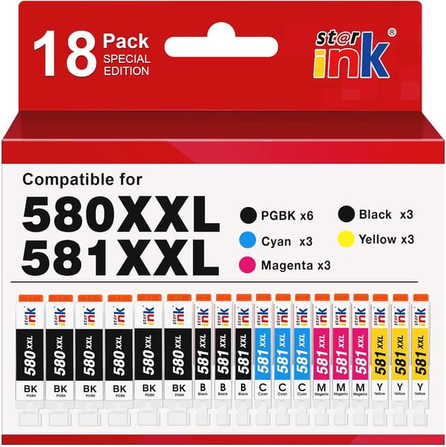 Detalle de Starink PGI-580 CLI-581XXL 18er-Pack đź–¨