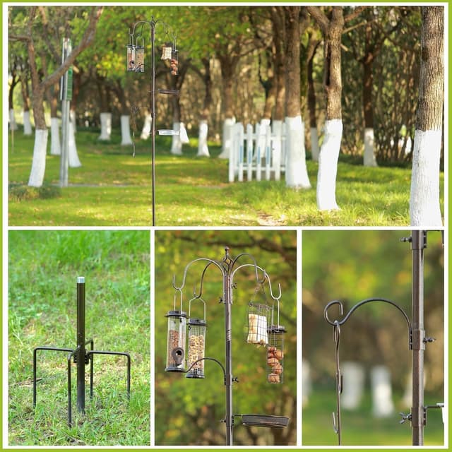 Thumbnail 4 de MIXXIDEA Bird Feeder Station Kit 238 cm pole