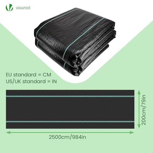 Thumbnail 1 de VOUNOT Malla antihierbas 2x25m 100 g/m²