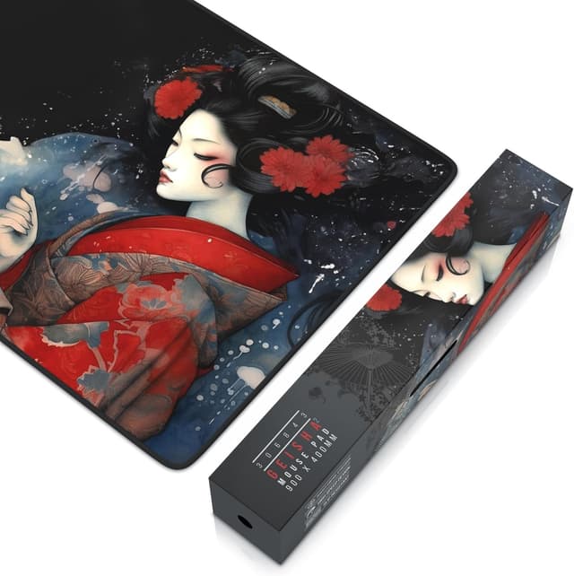 Detalle 2 de Titanwolf XXL Speed Gaming-Mauspad (900 x 400 mm, 3 mm) – Geisha 2