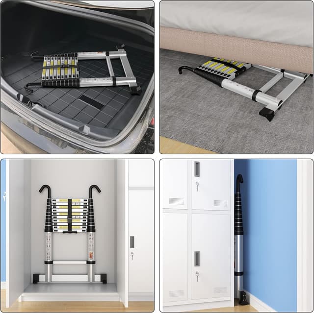 Thumbnail 5 de gymount Teleskopleiter 3,8 m â Mehrzweckleiter, 150 kg Belastung đȘ