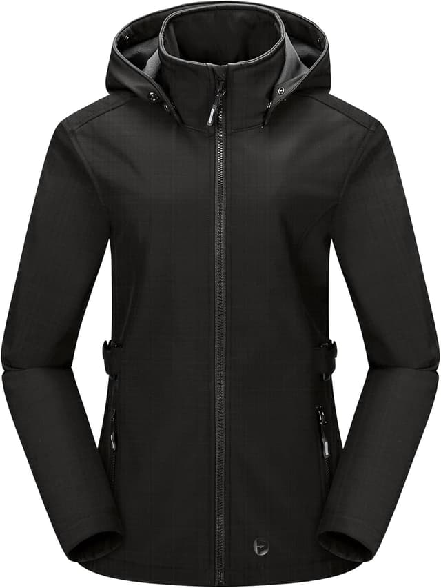Thumbnail 6 de Outdoor Ventures Damen Softshelljacke – kurze, gefütterte Regen- und Übergangsjacke mit abnehmbarer Kapuze