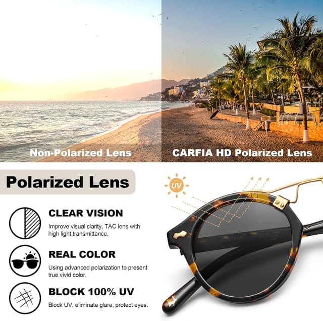 Thumbnail 4 de Carfia Round Polarized Sunglasses CA5395