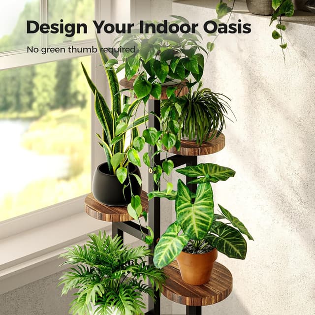 Detalle de Bamworld 5 Tier Plant Stand corner shelf