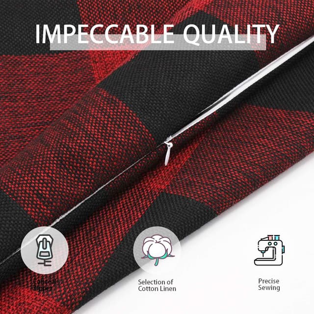 Detalle de ORANIFUL buffalo check cushion covers 55cm