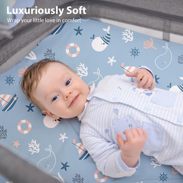 Detalle 2 de FIEMOL Baby Spannbettlaken Beistellbett 83x50 cm