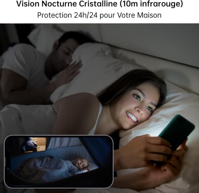 Thumbnail 6 de Caméra WiFi 2K 3MP CiKiKWXO pour intérieur