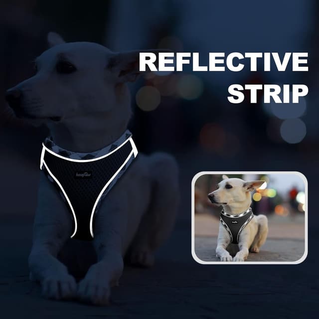 Detalle 1 de haapaw Dog Harness and Lead Set – No Pull adjustable step-in harness with reflective padded vest