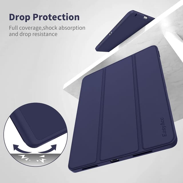 Detalle de EasyAcc Hülle für iPad Air 11 Zoll (M4/M3/M2, 2026–2024) & iPad Air 4/5 mit Stifthalter – blaue Schutzhülle aus TPU