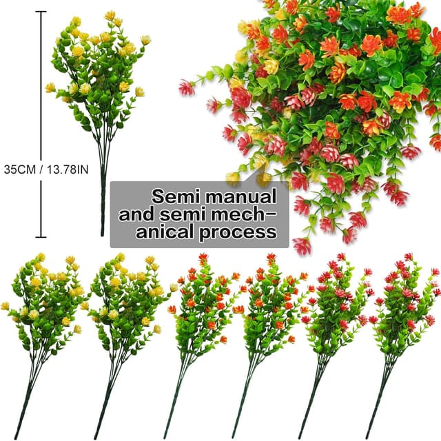 Thumbnail 1 de Fleurs artificielles 40 cm 6 pièces