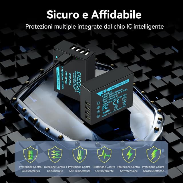 Thumbnail 6 de ENEGON NP-W126 1500mAh batteria per Fujifilm