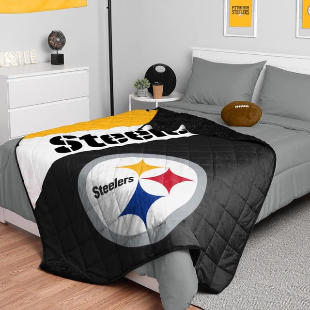 Detalle de FOCO NFL Team Color Wordmark Weighted Blanket 60" x 80