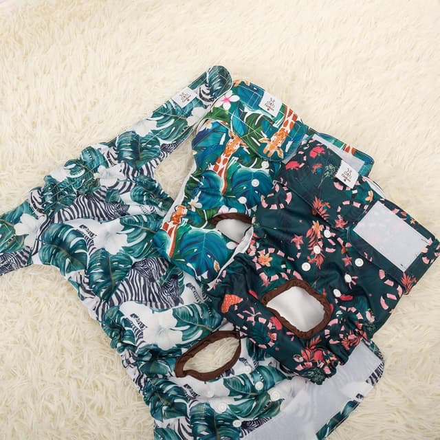 Thumbnail 6 de CuteBone 3er-Pack waschbare Hundewindeln für Damen – wasserdichte Welpenhosen in der Rosenkollektion (Größe XS)