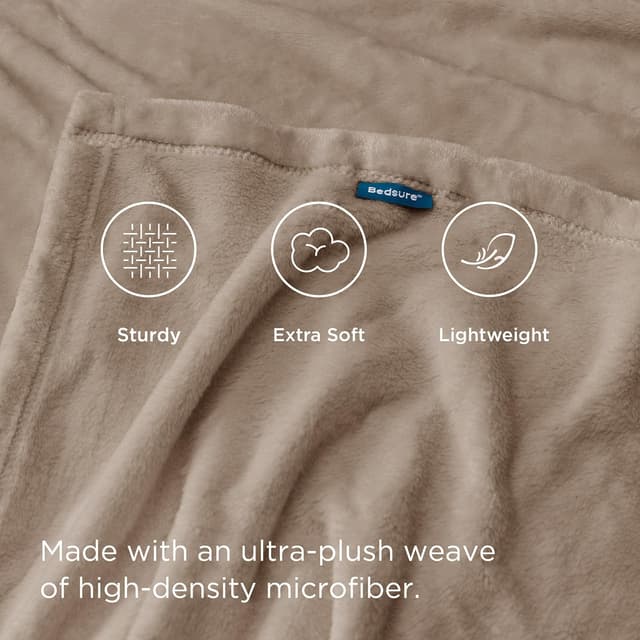 Detalle de Bedsure fleece blanket King Size 270x230 cm
