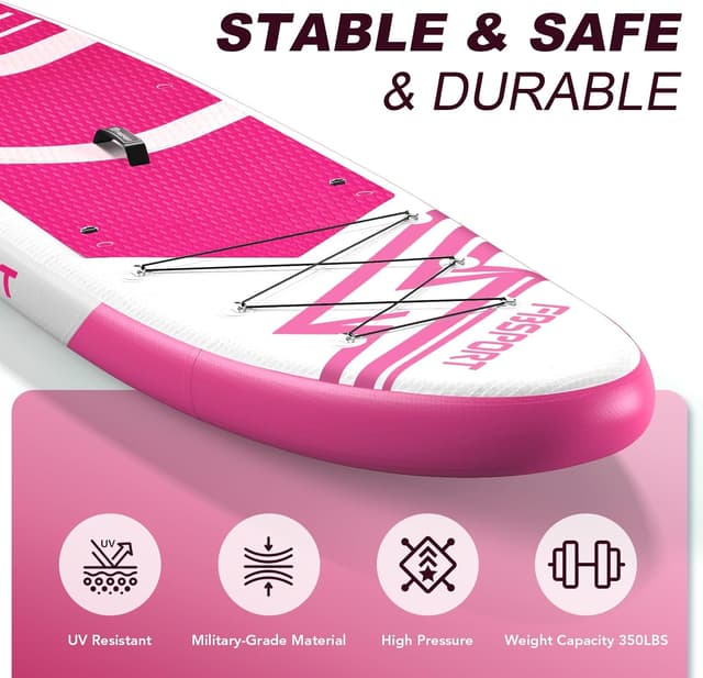 Detalle de Tavola da SUP gonfiabile FBSPORT con paddle in alluminio regolabile, pompa e spessore 15 cm