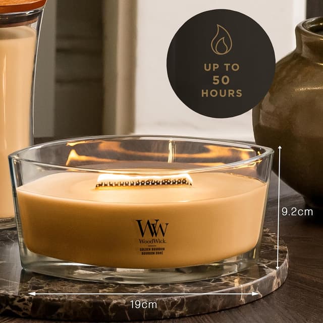 Detalle de Woodwick Candela Golden Bourbon 50 ore