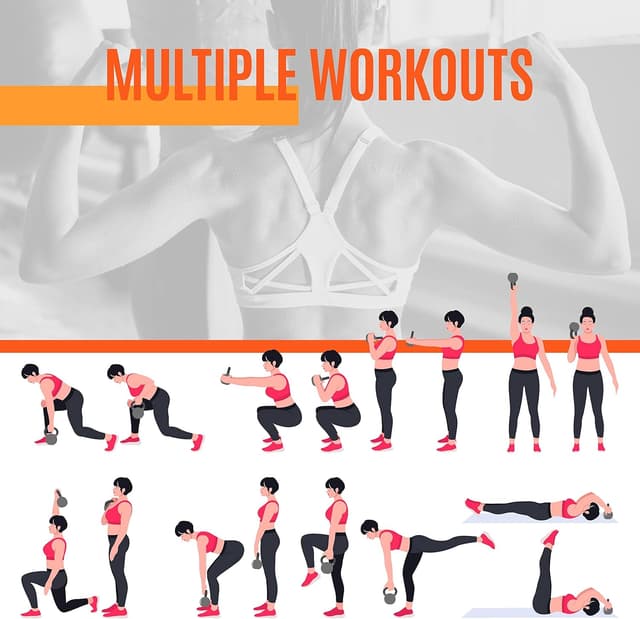 Thumbnail 6 de Yaheetech 20kg Kettlebell Set (4 pcs: 2kg, 4kg, 6kg, 8kg) for Home Fitness