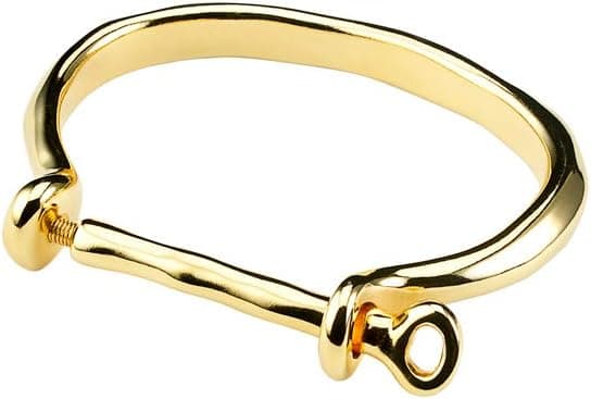 Detalle de Bracciale rigido in oro con design a ferr