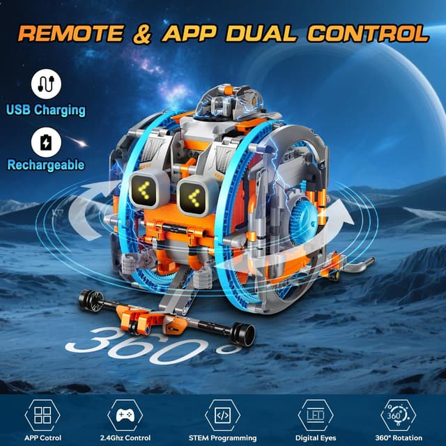 Thumbnail 5 de HiWEEGO Technik Roboter 783 Teile 🤖