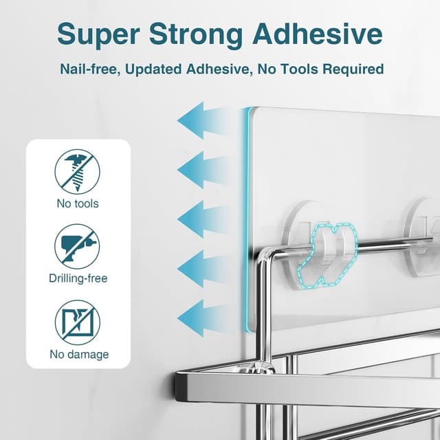 Detalle 2 de Saffruff Shower Caddy 2-pack organiser 11.8×4.3″