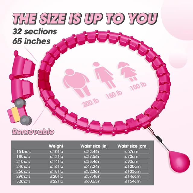 Detalle 2 de Smart Hoop Reifen 57–165 cm Hula Hoop