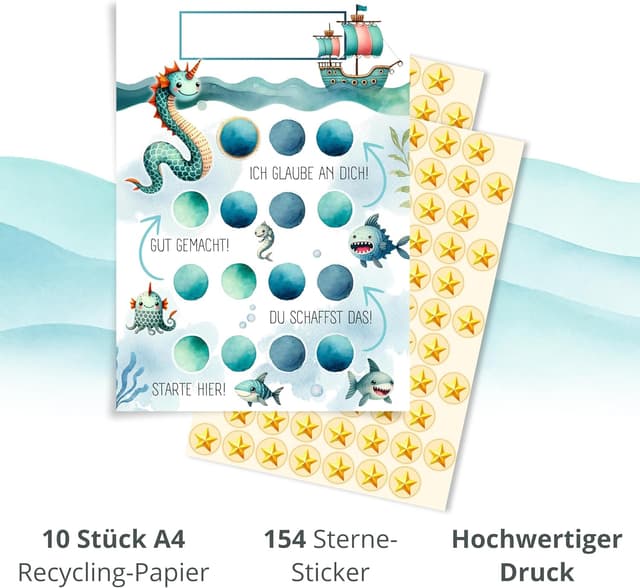 Detalle 2 de MINITALES Belohnungstafel Kinder mit 10 Blättern