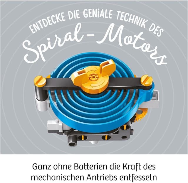 Detalle de Kosmos 620783 Mechanical Power – Scatola esperimenti STEM con motori a spirale per auto da corsa, robot e timer