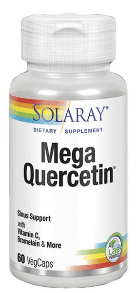 Detalle de Solaray Mega Quercetin 600 mg (60 cápsulas vegetales) para apoyo antialérgico