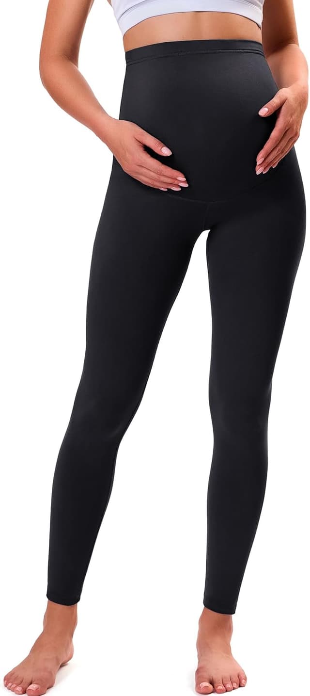 Thumbnail 1 de VALANDY Creamlush Maternity Leggings Over-Bump Adjustable High Waisted 🤰