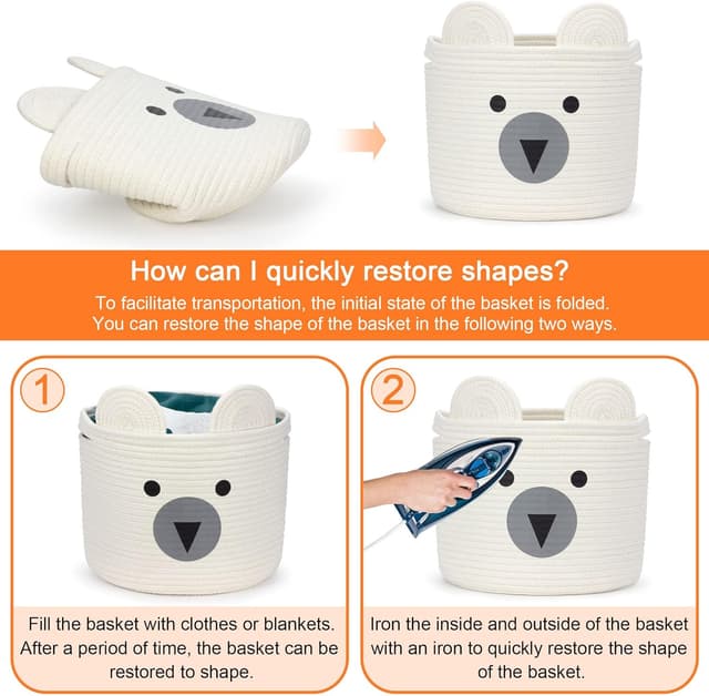 Thumbnail 3 de Goodheim Cesto portaoggetti per bambini orso bianco