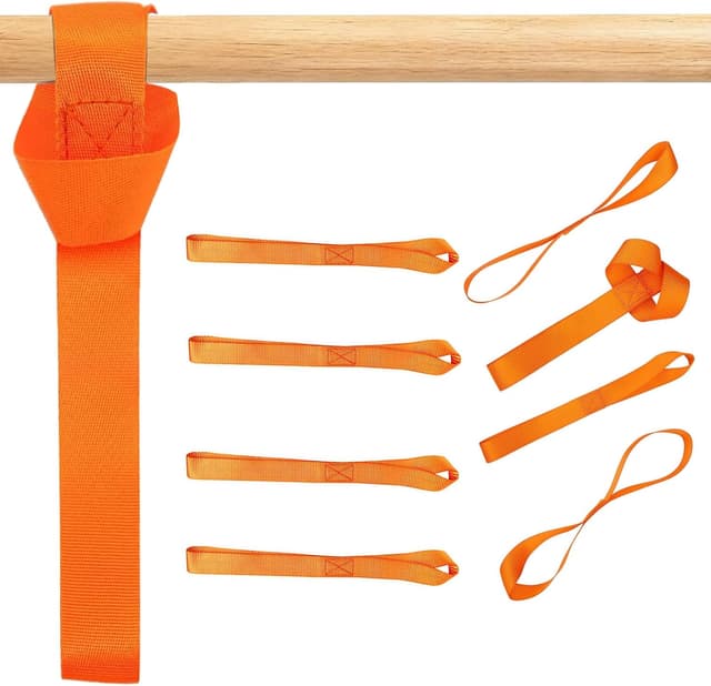 Detalle de Dryxog 8 Stück Zurrschlaufen (20,5 cm) aus weichem PP – Koffergurt, Spanngurt für Ladungssicherung