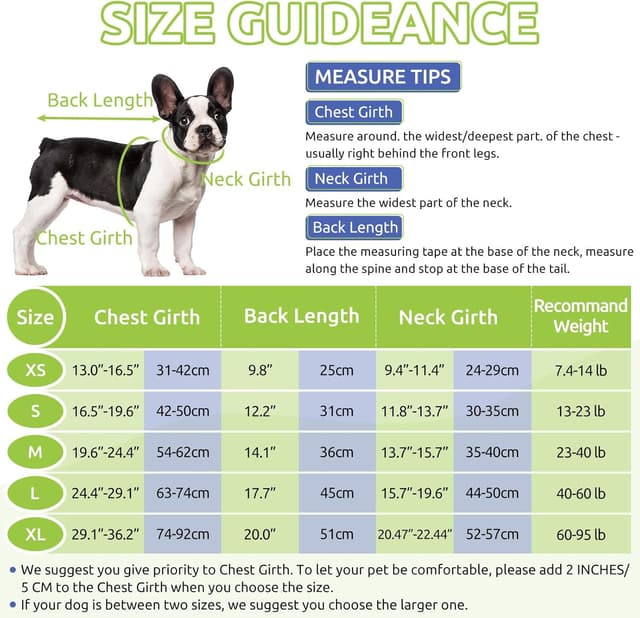 Detalle 2 de PUZAUKAL Adjustable Dog Fleece Jumper Vest (Green S) – warm, step-in fleece coat with adjustable neck and belly